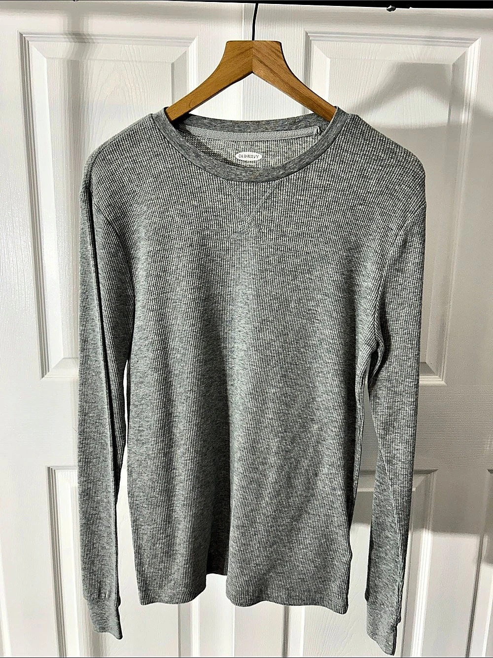 Old Navy Soft-Washed Thermal Knit Long-Sleeve Tee Gray
